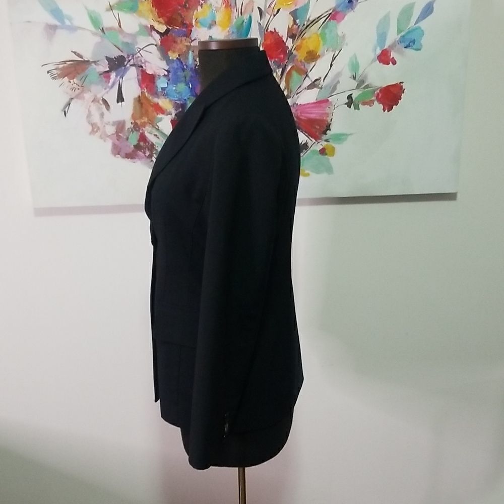 Black One Button Blazer Size Small - image 5
